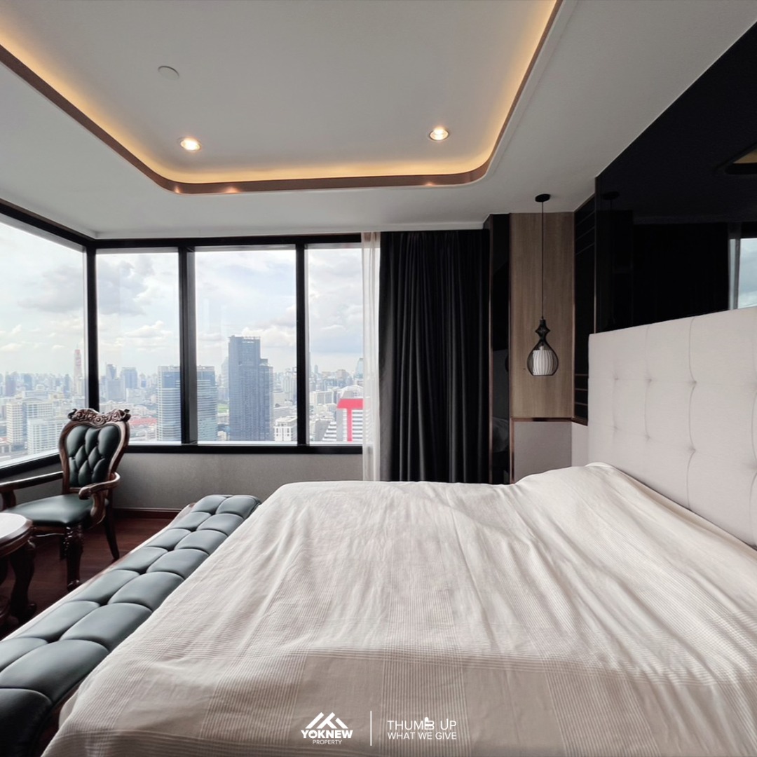 เช่า 🌟 M Silom✨ Penthouses 3 นอน 3 น้ำ ชั้นสูง วิวห้อง360องศา มาพร้อมกับเฟอร์นิเจอร์ และเครื่องใช้ไฟฟ้าครบครัน